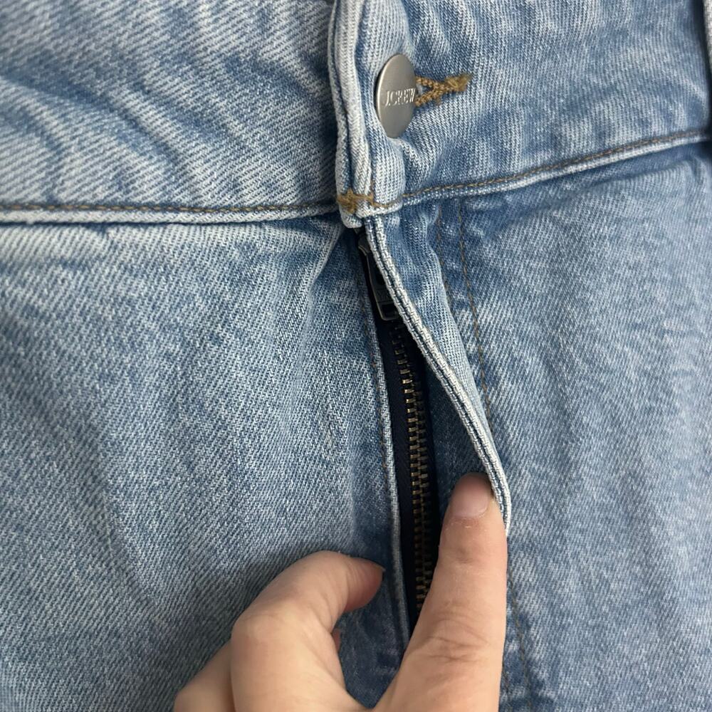 J. Crew Women's '96 Curvy Slim Wide Leg Denim Jeans Light Wash 35 New - Picture 3 of 10